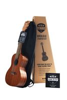 Official Kala Learn to Play Ukulele Concert Starter Kit, Satin Mahogany - Includes online lessons, tuner app, and booklet (KALA-LTP-C)