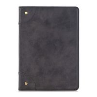 elecfan 6th Generation iPad 2018 9.7 Case, Vintage PU Leather Case with Card Holders,Folio Flip Stand Cover,Slim Protective Case for Apple 2017 iPad 5th Gen/2018 iPad 6th Gen 9.7 inch Tablet - Black