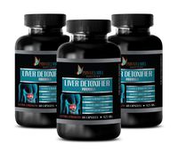 Liver Kidney and Colon Detox - Liver DETOXIFIER Formula - Extra Strength - Artichoke Heart Extract - 3 Bottles 180 Capsules