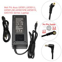 Qiouzw 19V 6.32A(6.3A) 120W AC Adapter Charger for ASUS Rog GL502VT GL502V GL502 Q550LF N550JV N56V GL551JM GL771JM R700VJ N550 N550JX X550JK G50 N53 ZX50JX;ADP-120ZB BB PA-1121-28 Power Supply Cord