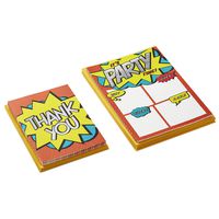 Hallmark Comic Strip Invitations and Thank You Cards Set (Pack Includes 10 Invites and 10 Thank You Notes)