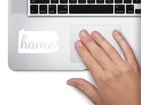 #2 Home Pennsylvania State Name Keypad Computer Laptop Symbol Decal Family Love Car Truck Sticker Window (White)