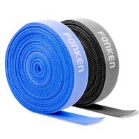 Hook & Loop Tape Fastener, 2 Roll FONKEN Reusable Fastening Cable Straps 0.78-inch Wide 5.5 Yard/Roll Cable Organizer and Management Perfect for Home or Office-Blue+Black