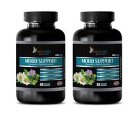Mood Enhancement Supplements - Mood Support Vitamins and Herbal EXTRACTS - GABA Supplement - 2 Bottles 120 Vegetable Capsules