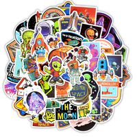 Vinyl Skateboard Guitar Travel Case Sticker Door Laptop Luggage Car Bike Bicycle Stickers (Astronaut)