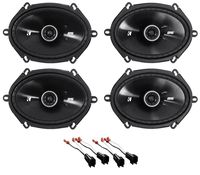 Kicker 6x8 Front+Rear Speaker Replacement Kit for 05-07 Ford F-250/350/450/550