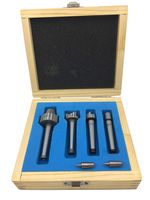 MT1 Live Center Wood Lathe Drive Spur Cup 4pcs Set With 2Pcs Extra Replacement Tips With Good Quality Wooden Box
