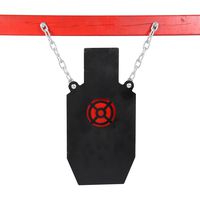 ShootingTargets7 IPSC Bullseye Torso 12 x 24 x 3/8 inch AR500 AC Zone with Center Kill Zone Flapper