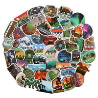 Outdoor Adventure Tourism Theme Stickers Pack 50-Pcs Decals of Laptop Stickers Decals for Cars Motorcycle Portable Luggages Laptops Waterproof Sunlight-Proof (Outdoor Landscape)