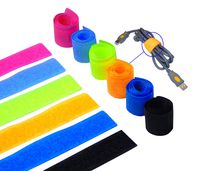 Ceeyali 120 Pack Colorful Reusable Fastening Cable Organizer Ties Cable Straps for Cords Wire Management