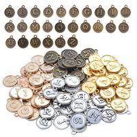4 Sets(104 pcs) Alloy"A-Z" Initial Alphabet Letter Mixed Charms Pendants for DIY Jewelry Making,Bracelet and Crafting