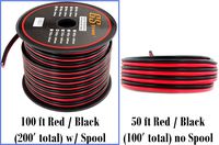 10 Gauge CCA Copper Clad Aluminum 100 ft Red Black Bonded Zip Cord Speaker Cable for 12Volt Automotive Amplifier Remote Trailer Harness Car Stereo LED Light Model Train Wiring