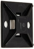 Panduit ABM2S-AT-X0 Cable Tie Mount, Adhesive Backed, High Temperature, 4-Way, Weather Resistant ABS, (10-Pack)