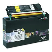 Lexmark C5242YH High yield laser toner cartridge for lexmark c524/c532/c534, 5k yield, yellow