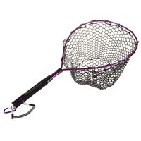 Wakeman Outdoors Fishing Net with Magnetic Clip- Adjustable Landing Net with Corrosion Resistant Handle and Rubber Netting for Catch and Release