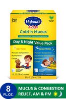 Cold Medicine for Kids Ages 2+ by Hyland's, Cold 'n Mucus Relief Liquid Value Pack, Natural Relief of Mucus & Congestion, Runny Nose, Cough Syrup, 4 Ounces