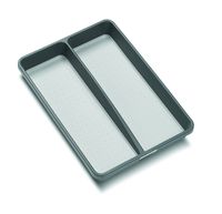 madesmart Classic Mini Utensil Tray - Granite | CLASSIC COLLECTION | 2-Compartments | Kitchen Organizer | Soft-grip Lining and Non-slip Rubber Feet | BPA-Free