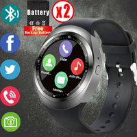 Smart Watch Phone for Women Men -[Free SIM Card + 2 Batteries] Touchscreen Smartwatch Fitness Tracker with Image Viewer Pedometer Health Monitor Wearable Phone Wrist Watch(Bluetooth/Stand-Alone Mode)