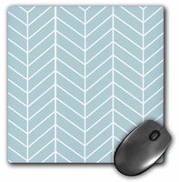 3dRose Mint Blue Herringbone Pattern Modern Arrow Feather Inspired Design Mouse Pad (mp_179814_1)