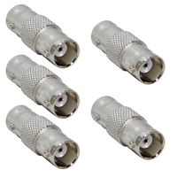 BNC Female to Female, 5-Pack BNC Barrel Connector Coupler, RFAdapter Extend Cables on CCTV Camera Survelliance System