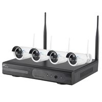 ForTronix 960P Home Security Wireless WiFi 4ch 1.3MP NVR Kit Indoor Outdoor Support Smartphone Remote View Weatherproof Low Lux Night Vision 100ft 30m CCTV Surveillance Camera System Plug and Play