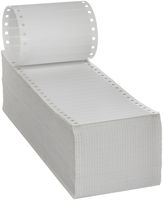 Compulabel Pinfeed Labels Fanfold Permanent Adhesive, 3 1/2" x 7/16", White (110204)