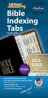 Tabbies 20 Pack with Display Catholic Gold-Edged Bible Tabs, Old & New Testament + Catholic Books, 90 Tabs (58330)