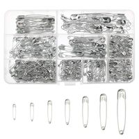 Waycreat 520Pcs Safety Pins Set 7 Sizes 19mm - 54mm for Sewing Craft Cloth Home Office
