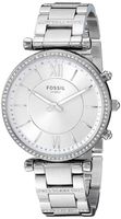 Fossil Women's Hybrid Smartwatch Watch with Stainless-Steel Strap, Silver, 16.2 (Model: FTW5041)
