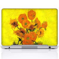 Meffort Inc 17 17.3 Inch Laptop Notebook Skin Sticker Cover Art Decal (Included 2 Wrist pad) - Van Gogh Sunflowers