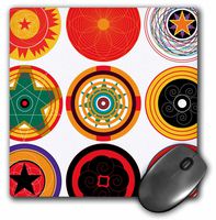 3dRose LLC 8 x 8 x 0.25 Inches Circles 9 Design Mouse Pad (mp_21223_1)
