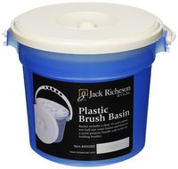 Jack Richeson 400262 5-Piece Heavy Duty Plastic Brush Basin and Palette with Lid, 6" x 6" Size, 6.5" Height, 7.5" Width, 7.75" Length