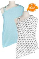 Nursing Cover for Boys and Girls | Breastfeeding Covers for Infants | Cotton Ponchos Helps Cover Up Babies | Bicycles Collection | 2 Pack by BaeBae Goods