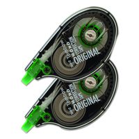 Tombow 68627 MONO Correction Tape, Non-Refillable, 1/6" x 394", White Tape (Pack of 2)