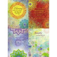 Tree-Free Greetings Positive Beautiful Universe by Sue Zipkin with Rumi All Occasion Card Assortment, 5x7 Inches, 8 Cards/Envelopes per Set (GA31639)
