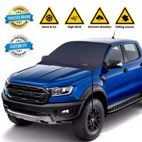 EzyShade Windshield Snow Cover + Bonus Item. See Size-Chart with Your Vehicle for Custom-Like Fit. Highest Durability Waterproof Fabric. No Scratchy Magnets. Keeps Snow and Ice Off. Max (L) Size