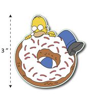 (TK-207) Simpson | Homer Eat Donut - Waterproof Vinyl Sticker for Laptops Tablets Cars Motocycles Bicycle Skateboard Luggage Or Any Flat Surface (3")