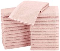 AmazonBasics Washcloth Face Towels, Pack of 24, Petal Pink