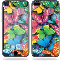 MightySkins Skin Compatible with Apple iPhone 8 Plus - Butterfly Party | Protective, Durable, and Unique Vinyl Decal wrap Cover | Easy to Apply, Remove, and Change Styles | Made in The USA