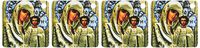 3dRose Russian Icon of the Blessed Mary - Key Chains, 2.25 x 4.5 inches, set of 4 (kc_525_2)