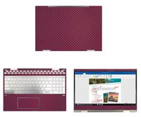 decalrus - Protective Decal for HP Envy X360 15M-CN0011DX (15.6" Screen) Laptop Wine Carbon Fiber Skin case Cover wrap CFhpEnvyX360_15mWine