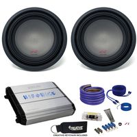 Alpine Two R-Series 12" Subwoofers & Hifonics ZXX-1200.1D Zeus 1200 Watt Amplifier & Wiring Kit