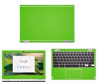 Decalrus - Protective Decal for Acer ChromeBook 11 R-11-CB5-132T, R11-C738T (11.6" Screen) Laptop Green Carbon Fiber Skin Skins case Cover wrap CFacerChrmbkR11Green