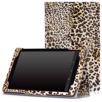 MoKo Case for Fire HD 8 2015 [Previous 5th Gen ONLY] - Slim Folding Cover with Auto Wake/Sleep for Amazon Kindle Fire HD 8" Display Tablet (2015 Release, NOT FIT Fire HD 8 2016), Leopard Brown