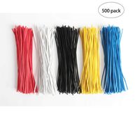 SBYURE 500 Piece Metallic Twist Cable Cord Wire Ties Reusable Fastening Home Office Tablet,6 inches, 5 Colors