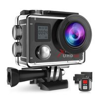 Campark 4K Action Camera 16MP WiFi 30M Underwater Cam 170° Wide Angle with Remote 2 Batteries and Mounting Accessories Kit (32GB Memory Card Included)