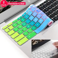 [2 Pack]Keyboard cover for ASUS C202SA C200 C200MA C201 C201PA C213SA,C223,C300 C300MA C300SA C301SA, ASUS Chromebook 13 keyboard Protector Skin Cover,ASUS Chromebook 11.6 13.3 Keyboard Cover(Rainbow)
