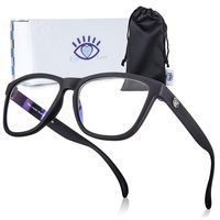 Blue Light Blocking Glasses for Women and Men, Eye Glasses for Computer and Gaming (Black)