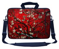 Meffort Inc Custom/Personalized Laptop Bag with Side Pocket & Shoulder Strap for Notebook Ultrabook Chromebook, Customized Your Name (11.6 Inch, Van Gogh Cherry Blossom)