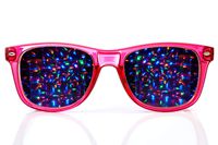 Transparent Red Starburst Diffraction Glasses - for Raves, Festivals and More
